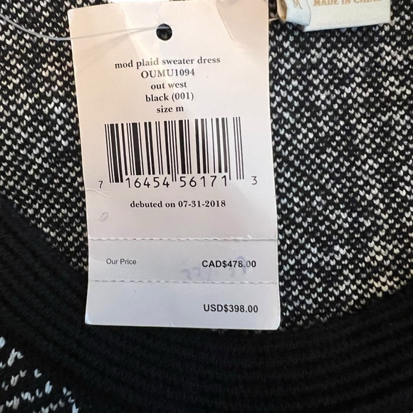 Kate Spade - NWT Mod Plaid Knee Length Sweater Dress Sz M - Picture 9 of 12